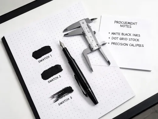 Notebook paper review desk